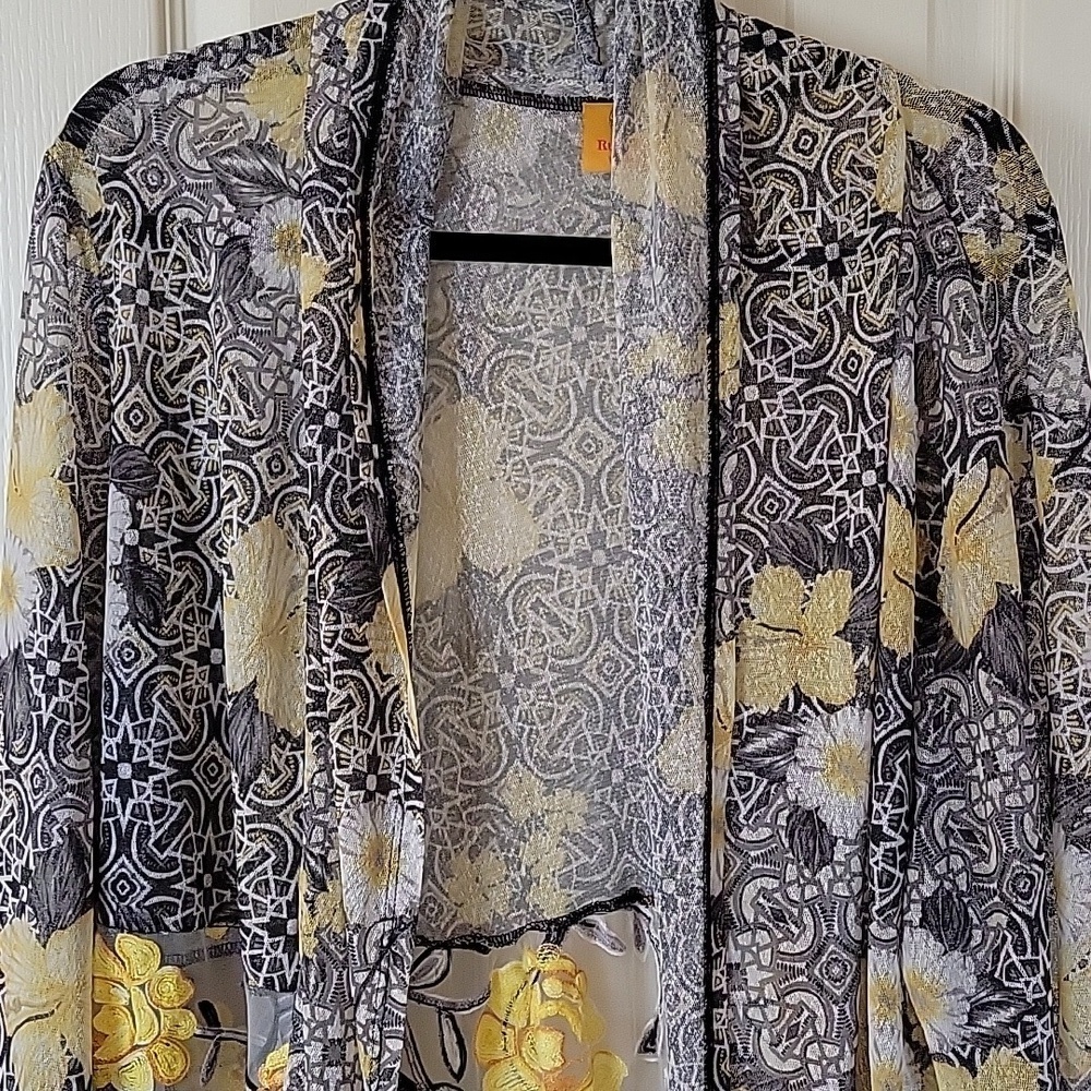 Ruby Rd Sheer Floral Duster - Picture 3 of 12